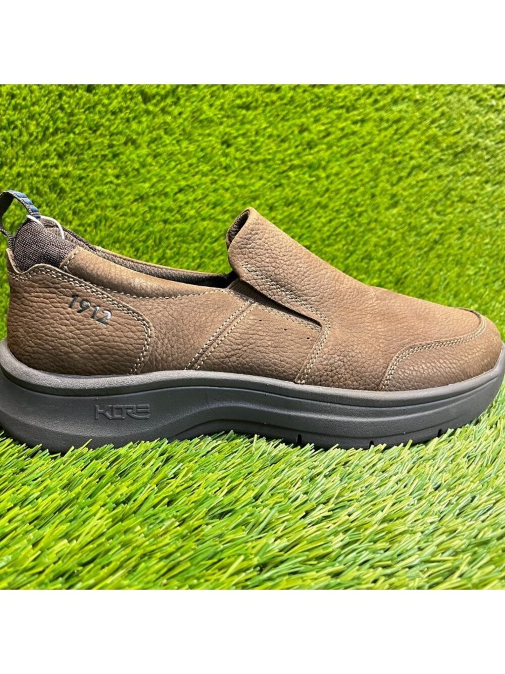 Nunn Bush Mac Mens Size 8 Brown Casual Classic Leather Moc Toe Slip On Shoes